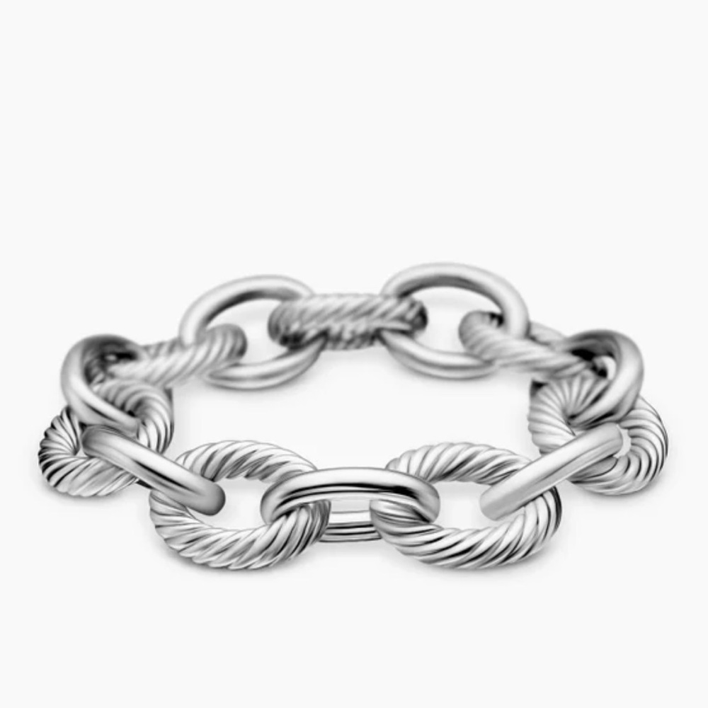David Yurman Silver Cable Link Bracelet